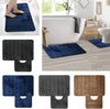 Your Bathroom blue two-piece memory foam bath mat set