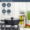 Blackmoor 67369 Neuvo 28cm Sauté Pan with Lid/All Hob Types Incl. Induction, Gas, Electric/Black Non-Stick 5-Layer Cookware/Recycled Body & Soft Touch Handles