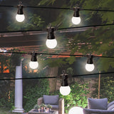 20 warm white retro LED festoon string lights – 9.5m