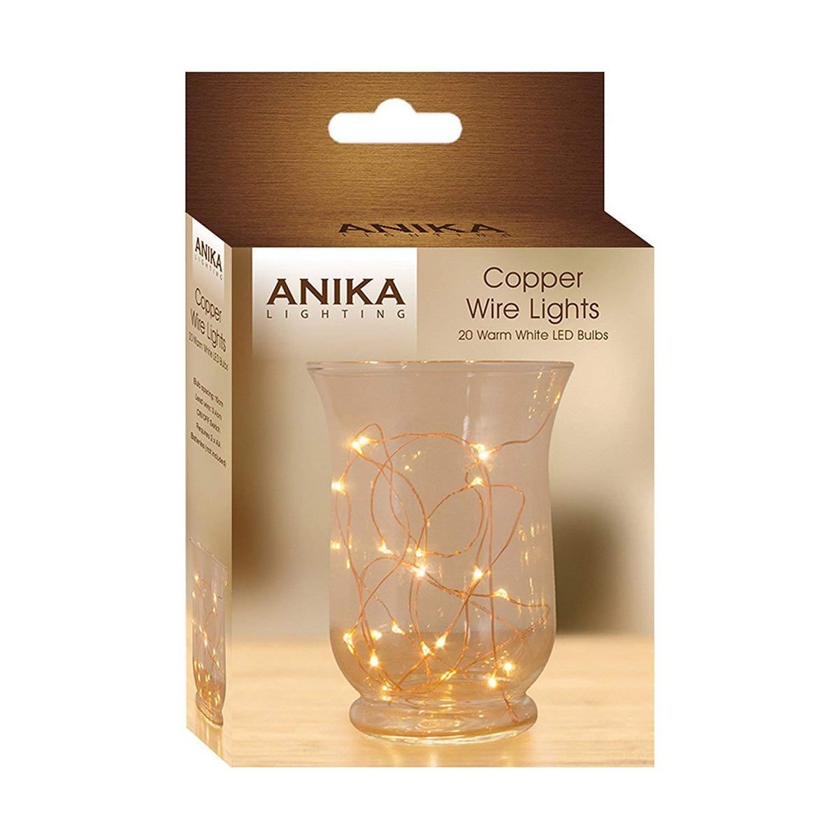Anika 20 warm white LED copper wire fairy lights