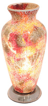 Large Mosaic Vase Lamp in Red