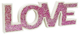 Pink mosaic LOVE letter decoration