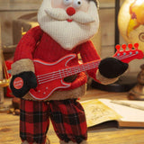 Musical dancing Santa with guitar 35cm