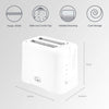 Quest 34279 2 Slice Toaster / Variable Browning Control / Reheat and Defrost / Crumb Tray and Cord Storage / White / 870W