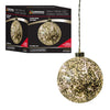 Christmas Workshop Battery Operated 13cm Warm White LED Golden Ball Bauble Light, Gold