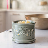 Candle Warmers Etc. Perennial sage green fan fragrance warmer