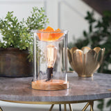 Candle Warmers Etc. wood and glass vintage bulb fragrance warmer