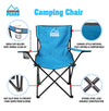 Set of 2 Folding Camping Comfortable Arm Chair with Drink Holder & Carry Bag Outdoor Chairs For Fishing Park Picnic Garden BBQ Beach H80cm x W80cm x D48cm (Set of 2 Blue Camping Chairs 1435)