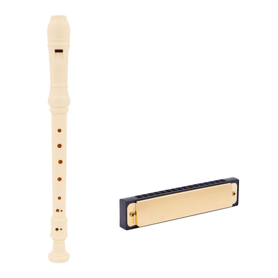 Global Gizmos 56070 Music in A Box Set | Including Recorder and Harmonica | Travel Size | Kids Entertainment | Christmas/Birthdays/School Holidays, Various