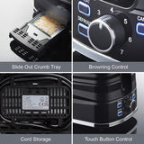 Quest Harmony black 2-slice toaster