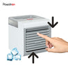 Mini Air Cooler Cools Humidifies 3 Speeds LED Lights 7 Colours White Grey 2077