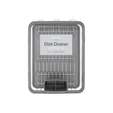 Anika 69069 Kitchen Dish Drainer Rack/Separate Cutlery Holder/Removable Drip Tray/Grey Colour / 41 x 32 x 9.5cm