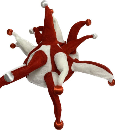 JESTER HAT RED/WHITE LIGHT UP(RED AND WHITE)