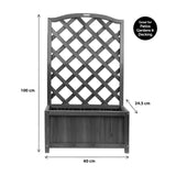 My Garden 100cm wooden lattice planter with trellis