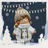 White Ceramic Girl With Woolly Hat