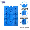 Reusable Freezer Cooler Ice Blocks - Cool Box Leakproof Keeps Food Drink Fresh Cooler Bag - Outdoor Beach Picnic Camping Travel Work Lunch School Blue Chiller - 4 Pack 25x14x1.3 cm - Fusion Food Care