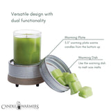 Candle Warmers conical white 2-in-1 wax and jar candle warmer