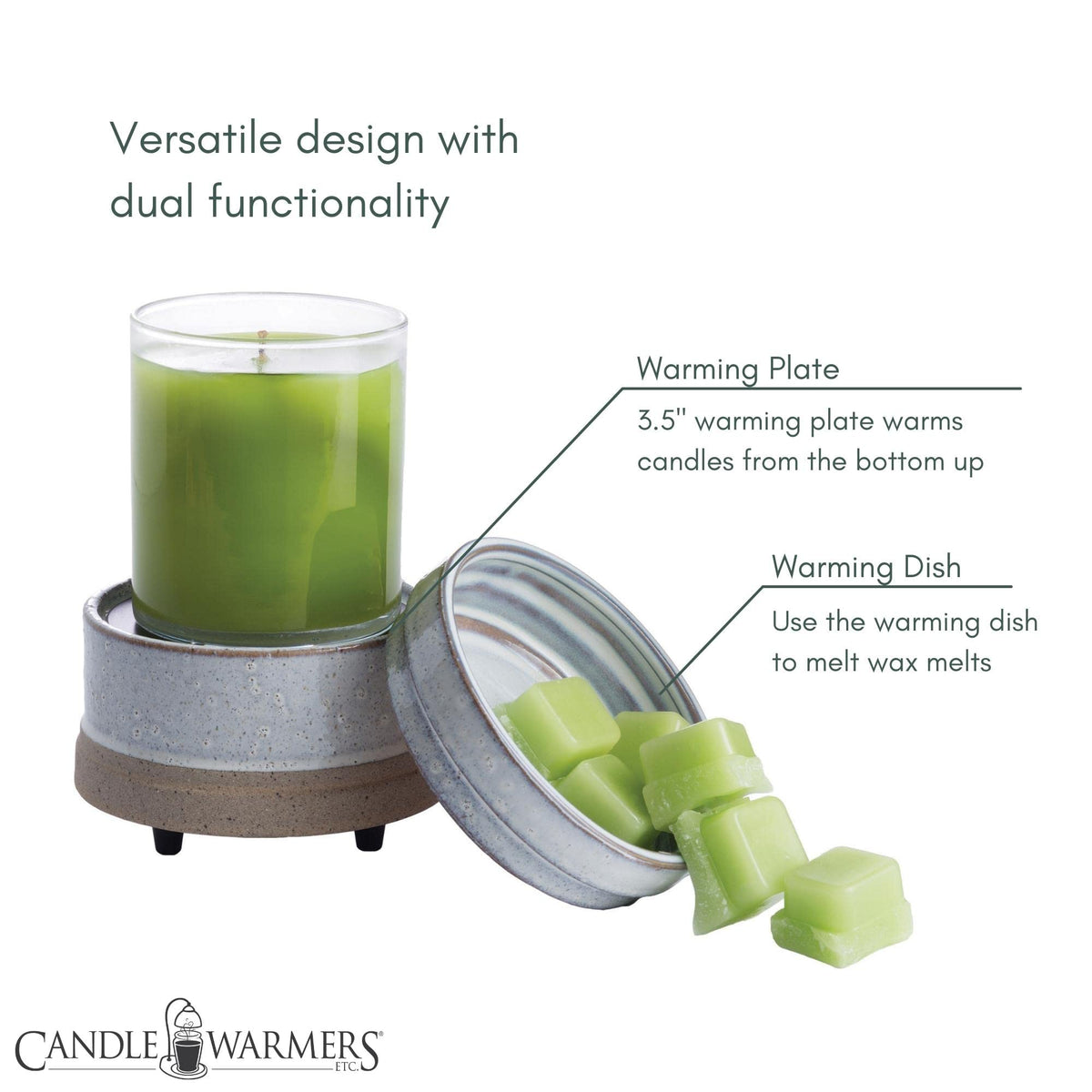 Candle Warmers conical white 2-in-1 wax and jar candle warmer