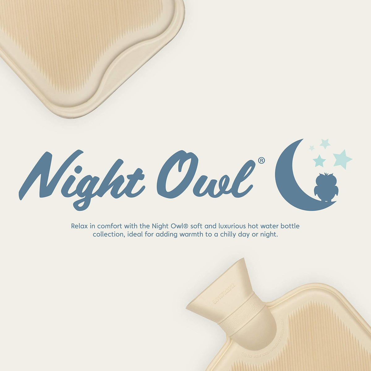 Night Owl cream faux fur 2 litre hot water bottle