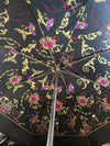 Telescopic Patterned Umbrella (Black)