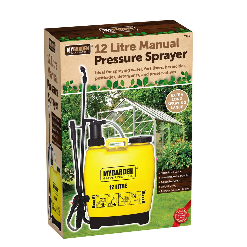 My Garden 12L manual pressure sprayer with long lance