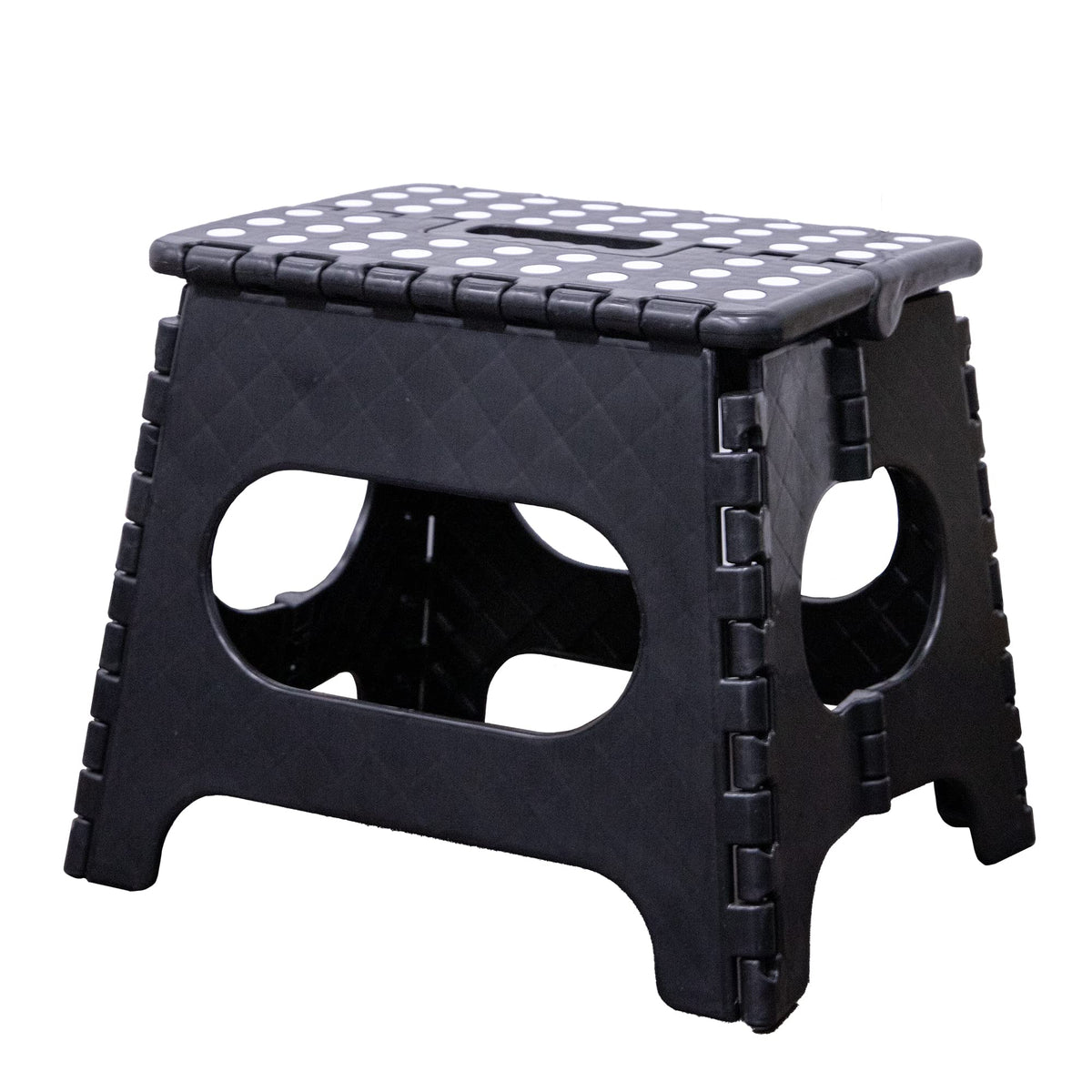Knight black heavy duty folding step stool