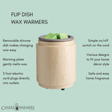 Candle Warmers Etc. Natural Linen Flip Dish wax melt warmer