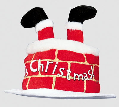 Kids Merry Christmas Polyester Red White & Black Xmas Hat