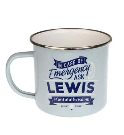 Enamel Personalised Name Mug (Lewis)