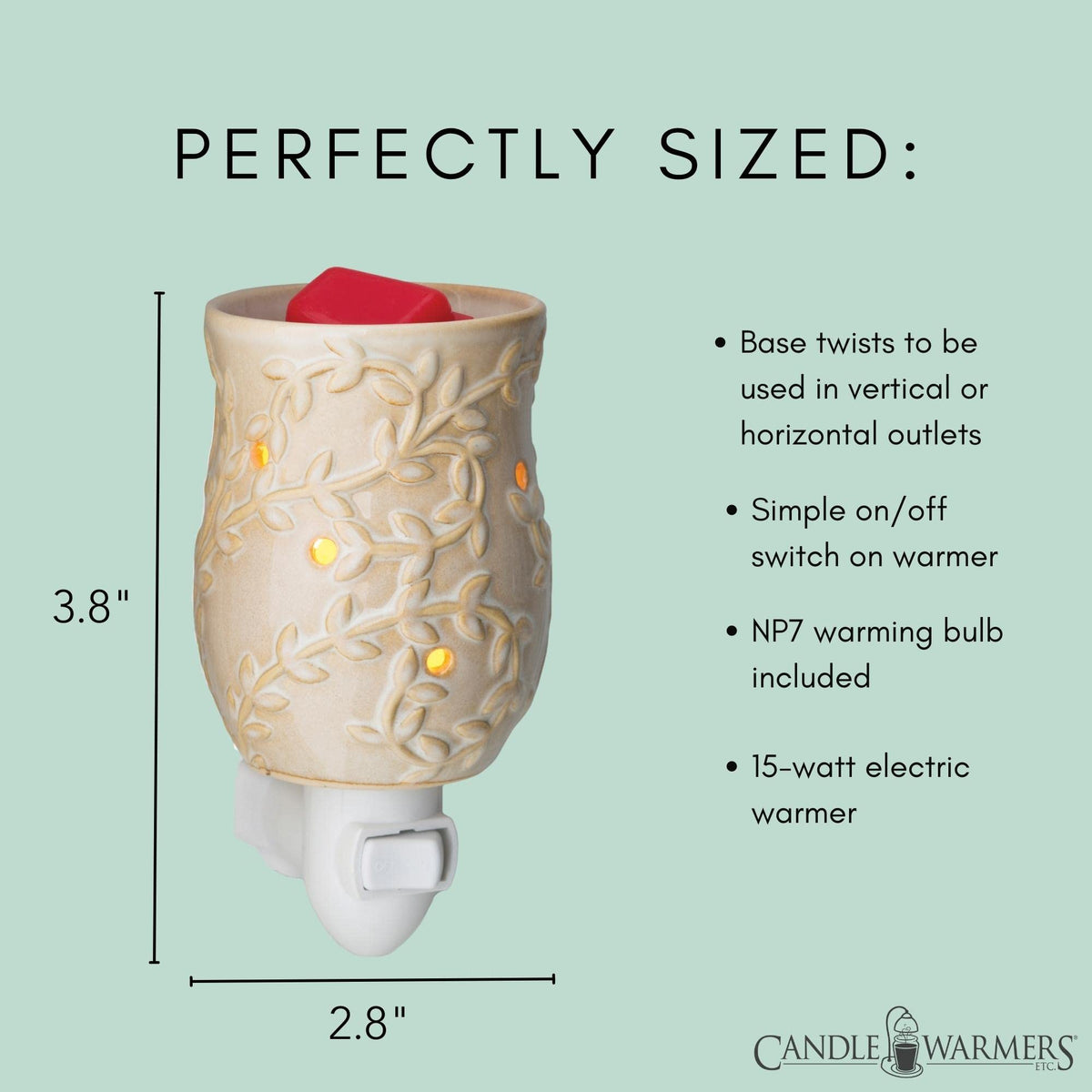 Candle Warmers Etc. Pluggable Fragrance Warmer, Chai