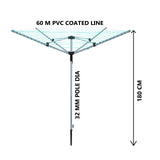 Laundry Mate silver 60m four-arm rotary clothes airer