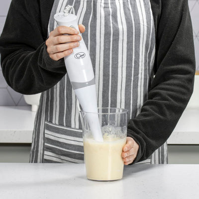 Quest 35090 Handheld Stick Blender / 2 Speed Settings / Detachable Easy Clean Stick / Ergonomic Grip / Hanging Loop for Storage / 200W / For Sauces, Smoothies, Soups & More