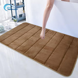 Your Bathroom champagne two-piece memory foam bath mat set