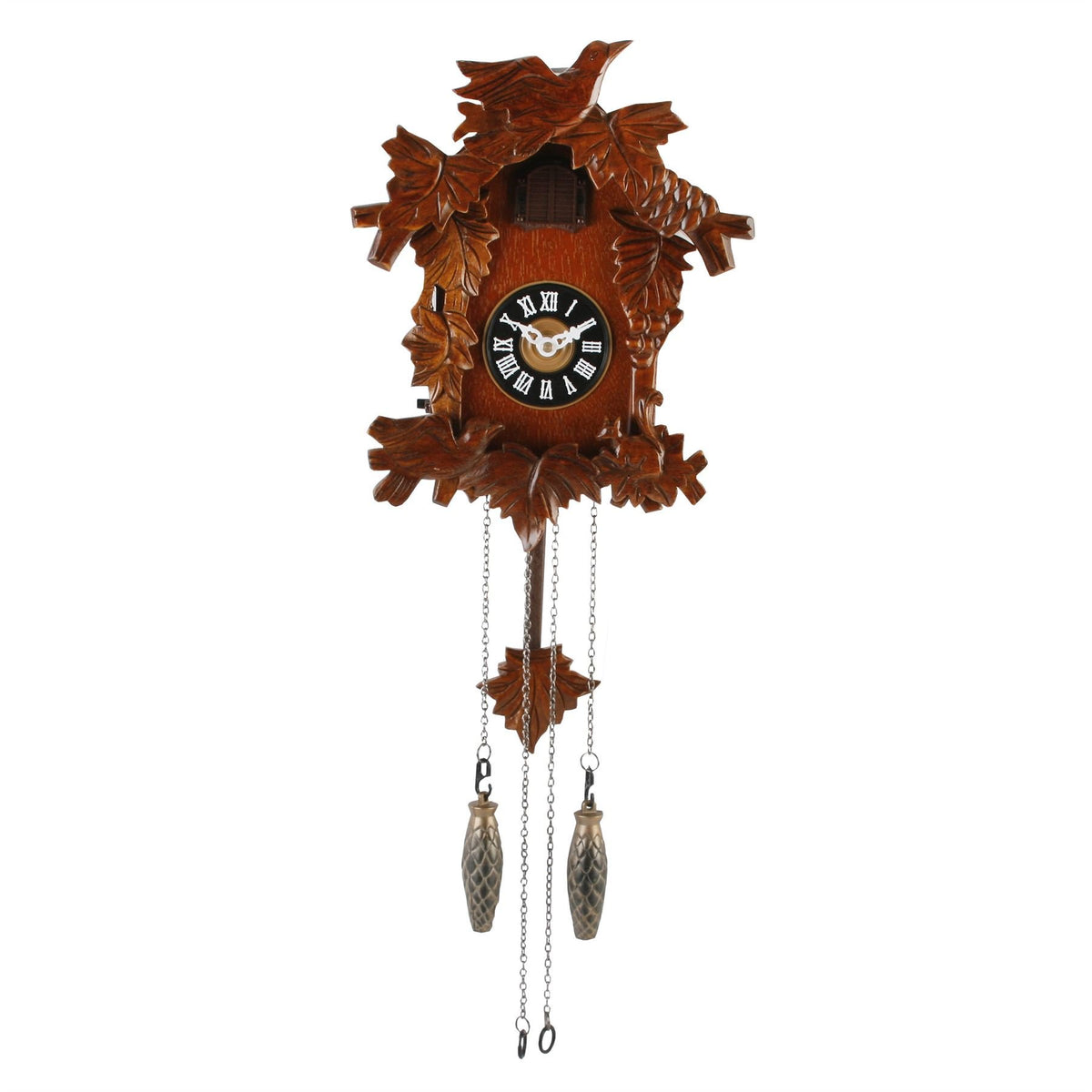 Widdop W6754 wooden quartz cuckoo clock with birds