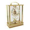 Widdop W2013 Gold Tone Skeleton Movement Pendulum Lantern Mantel Clock Analog