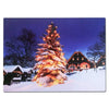 60 x 40cm LED flickering candle canvas Christmas wall art