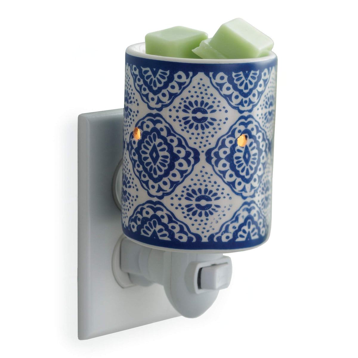 Candle Warmers Etc. Indigo Porcelain plug-in fragrance warmer