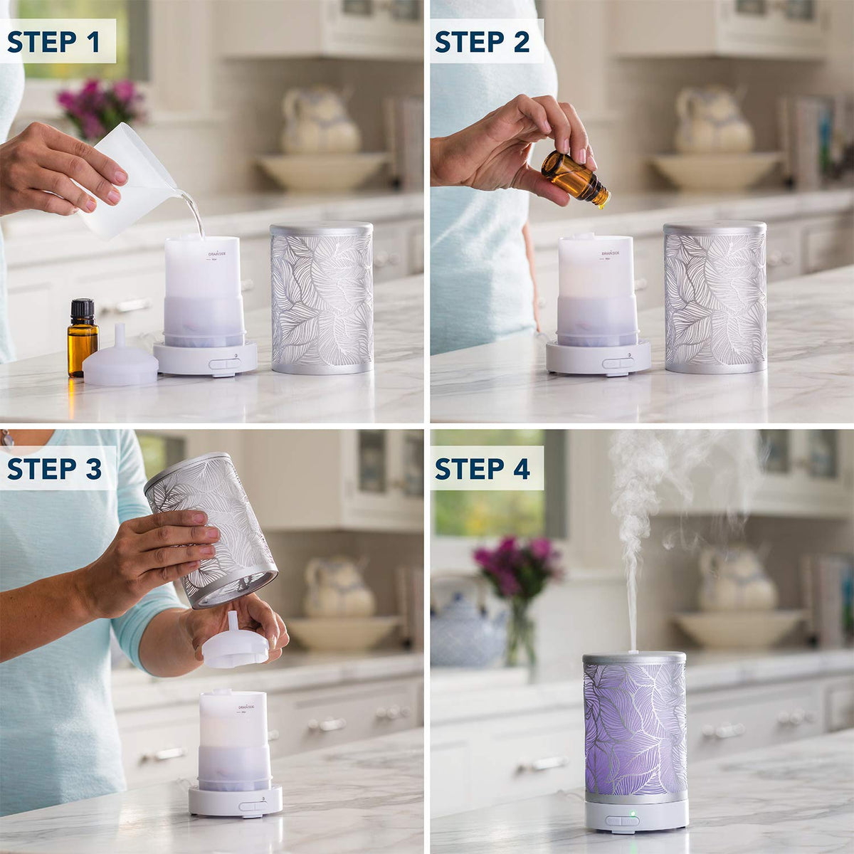 Airomé Bronze Palmette 100ml ultrasonic essential oil diffuser