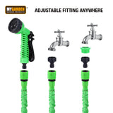 15m expandable garden hose with 7-function spray gun