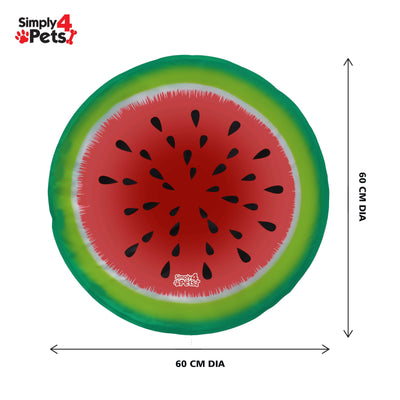 SIMPLY 4 PETS Pet Cooling Mat Non Toxic Safe Gel Self Cooling Pad For Dogs Cats Portable Cat Dog Bed Pet Sleeping Mat For Summer Easy To Clean Watermelon Design Dog Cooling Mat 60x60 CM