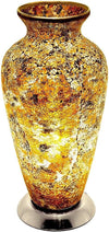 Yellow mosaic glass vase table lamp 38cm
