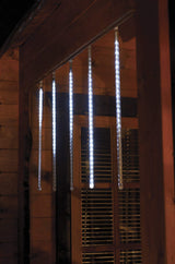 Premier snowing icicle lights with five 50cm white LED tubes