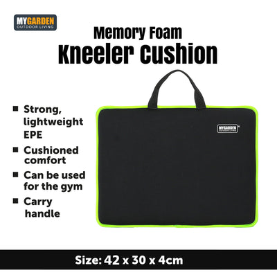 My Garden Knee Pad Memory Foam Kneeling Pad For Gardening Housework DIY & Gym 4CM Thick With Carry Handle & Ergonomic Shape Durable Heavy Duty Water Resistant Comforting Kneeling Mat Cushion