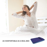 Avenli queen flocked airbed with built-in pillow and hand pump
