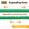 Expandable Garden Hose Pipe 15m/50ft - Expanding Flexible Anti Tangle Portable Lightweight Hosepipe - Includes 7 Function Nozzle Spray Gun Adapters Hanging Hook Holder - Outdoor Patio Lawn Reel