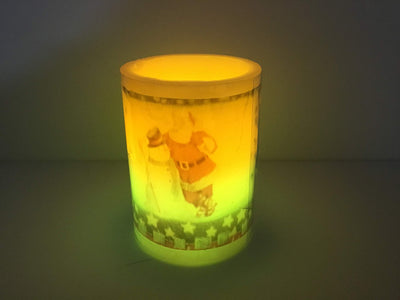 Premier Decorations 10cm LED Pillar Candle With Santa Design