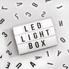 Global Gizmos 50960 Miniature Magnetic A6 Cinematic Light Up Box | Set Includes 90 Letters, Numbers & Symbols | 3 Rows | Parties/Birthdays/Weddings/Christmas, White