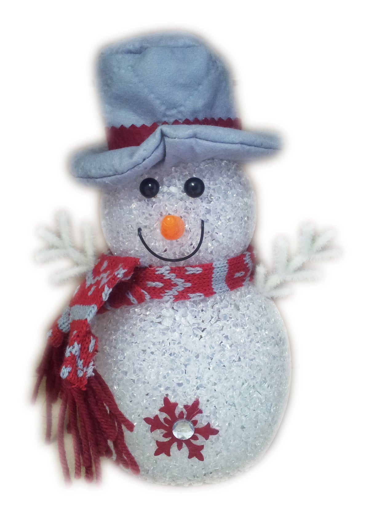 7in LED light-up Christmas snowman decoration
