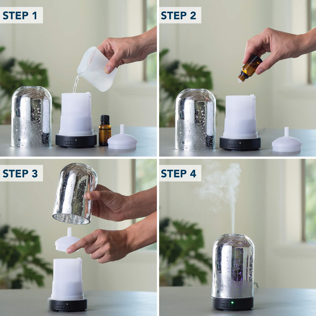 Airomé Mercury Glass 100ml ultrasonic essential oil diffuser