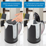 Quest black dual-colour LED 1.7L kettle